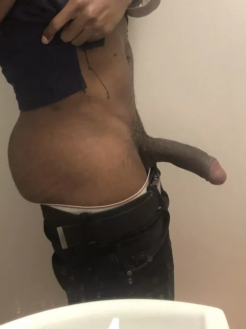 A selfie from work. My coworkers have no idea what goes on in the bathroom when I go in there😈 by ch0c0m0tive