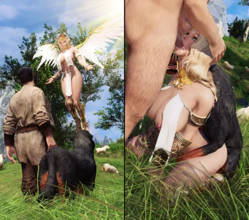 A shepherd and his dog had a wish... by Shoocke