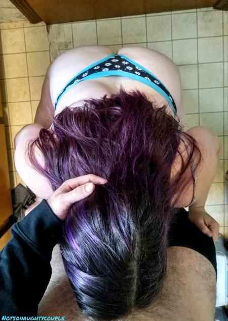 A shot from a little edging we had earlier before she took off for groceries 😇😈 by NotSoNaughtyCouple