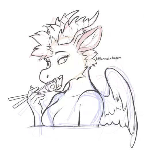 A sketchy of a bust to replace the old headshot on my ref sheet. I think I like the way it’s coming out! Any suggestions on fixes? I still want to add some clothing/ jewelry by littlenoodledragon