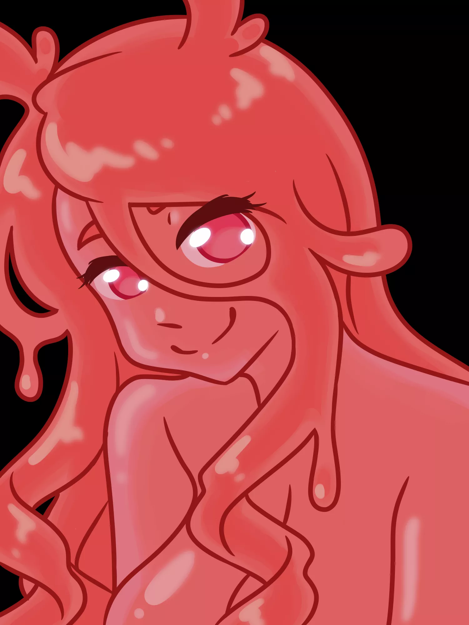 A slime girl I created for a DnD campaign. Decided to share here, I'm actually proud of this drawing :) posted by cute_and_horny