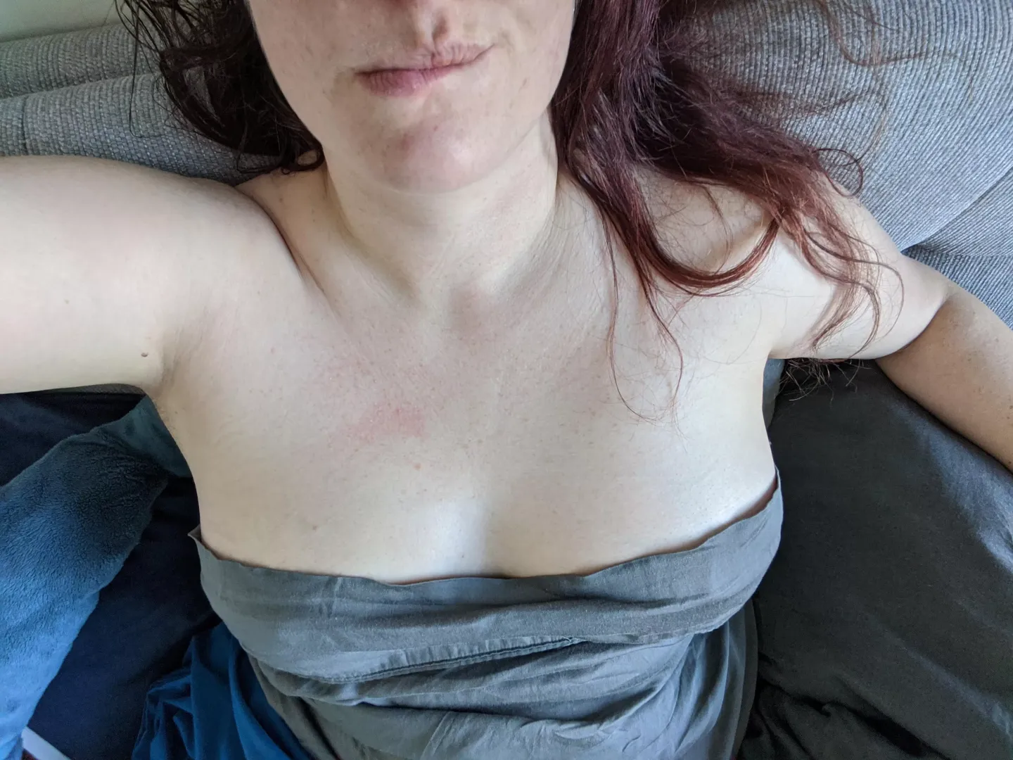 A smirk, a lipbite, messy hair, and easy access... ☺️ posted by make_me_a_good_girl