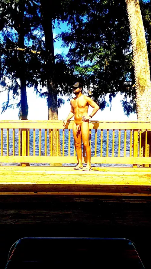 A smoke by the lake by HankGoldberg