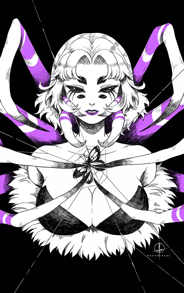 A Spider And A Butterfly (MoonMirage) posted by ScrimshawSnuffer