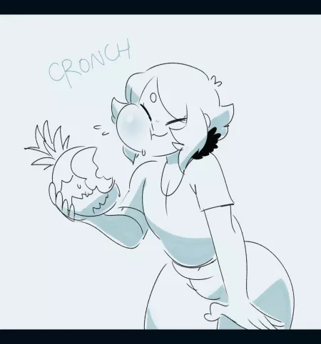 A Sweet Snacc having a Sweet Snack [Pineapple] (gats) by Iamdoingathing