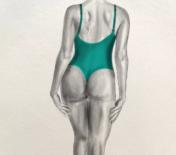 A turquoise wicked weasel swimsuit, I hope I got the color right seems like this the most popular by whats3