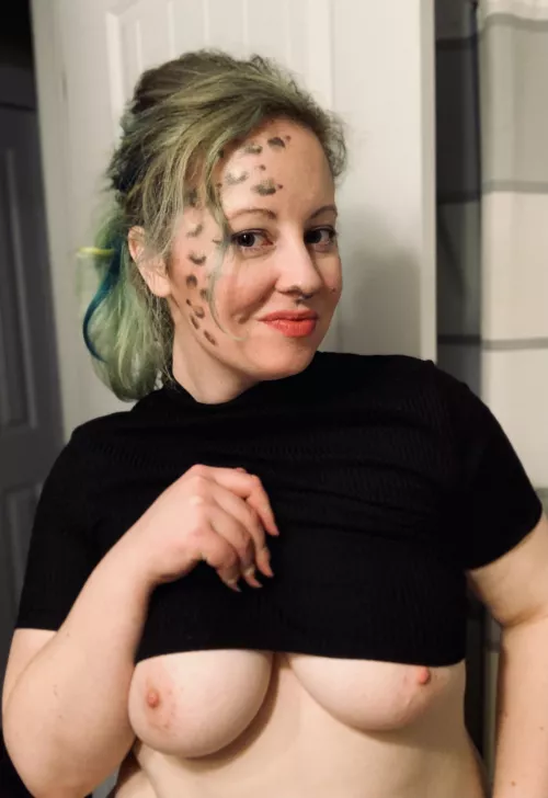 A wild cat caught undressing in the wild!! 🐆😜 happy Halloween 👻 20% OFF rn! 💥💥 👉🏻 OnlyFans.com/Heat.Empress by Ok-Concentrate-5852