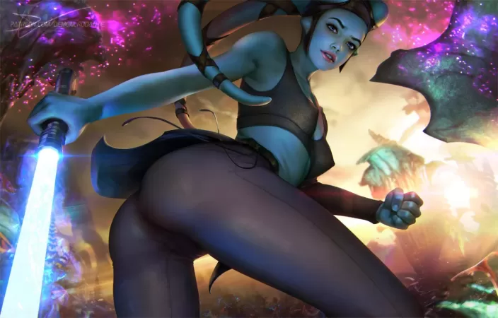 Aayla Secura [Star Wars] by Demonlorddante (2021) by prismatika_on_tumblr