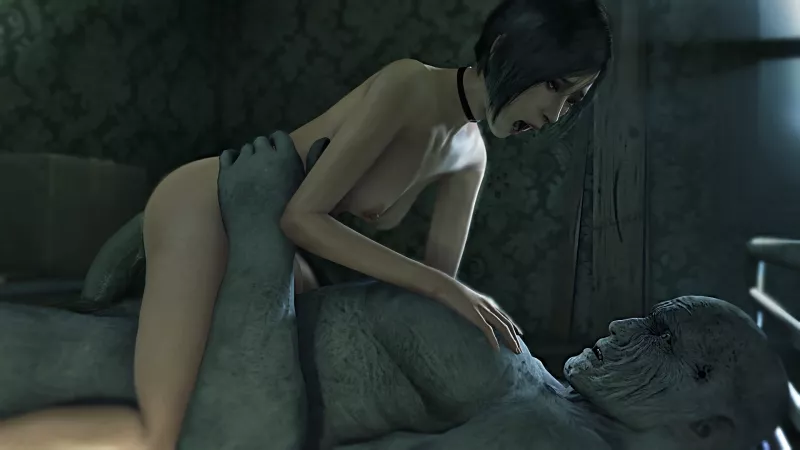 Ada riding Mr. X (NCore) [Resident Evil] by EroExarch