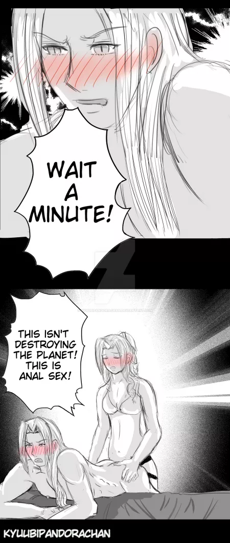 Aerith Impaling Sephiroth! :) by lunamoonvenus