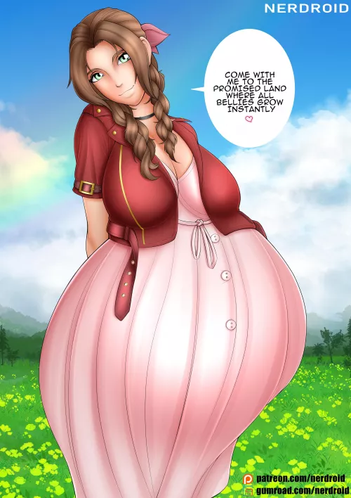 Aerith pregnant - Final Fantasy VII - Art by me(NerDroid) by Ner-Droid