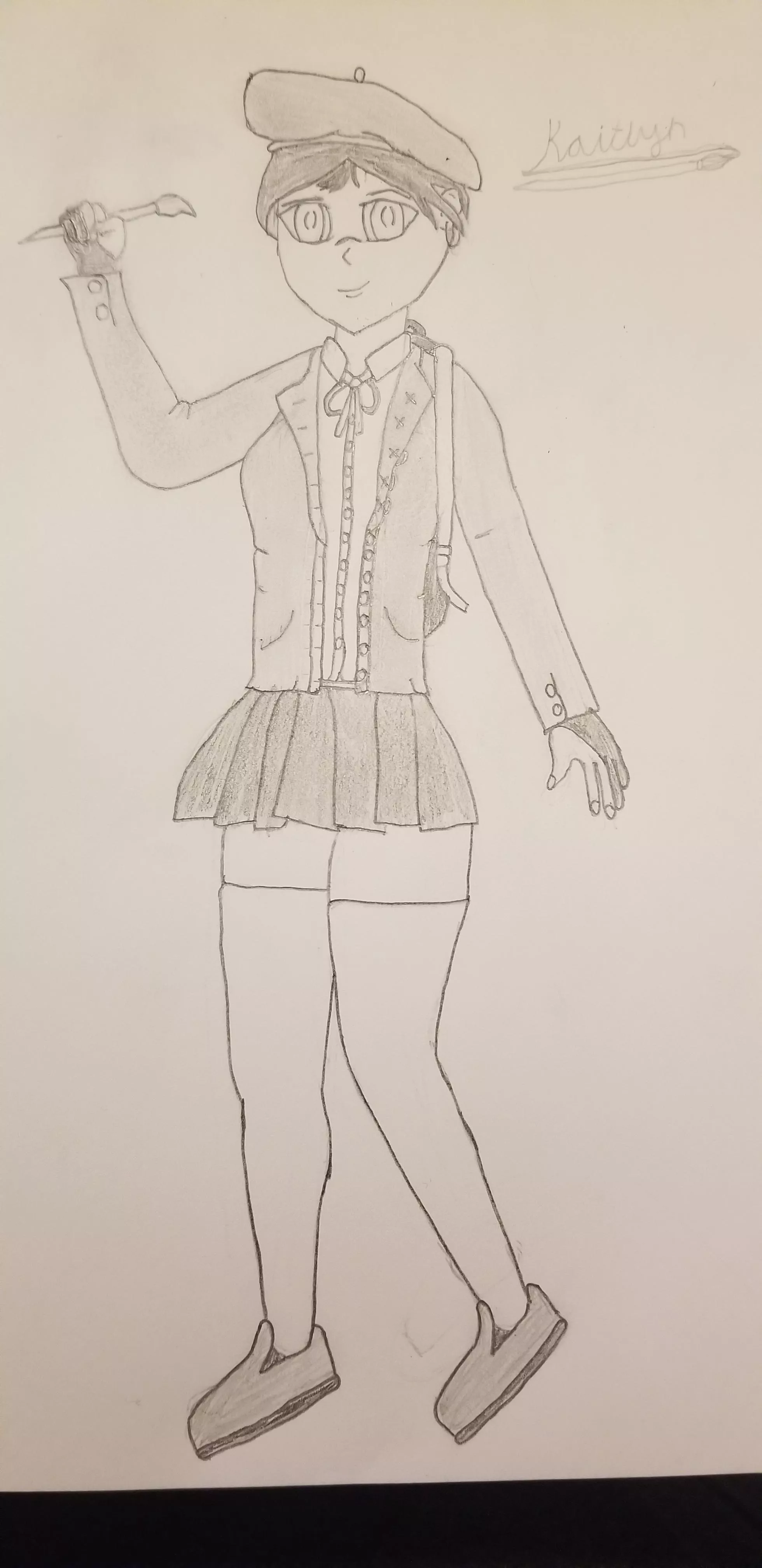 After being a fan of the games since I was a freshman in high school, er, I mean college, I've finally decided to make an OC. Meet Kaityln, the art student. Note that I'm not a very good artist, but I try my best. posted by Elongated_Yeet192