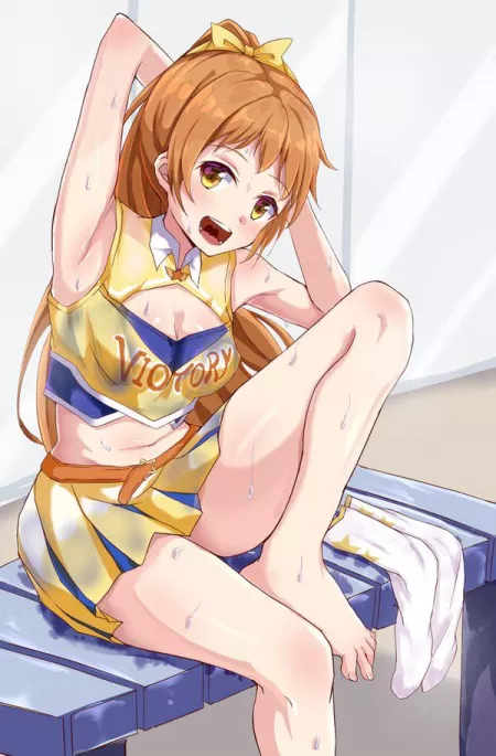 After cheerleading practice by lovelivesj