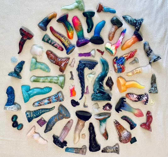 After customs last week, I declared my collection closed and took a family photo. That was a lie - I’ve bought 5 more this week. But now I’m really done. And I still love this almost-complete collection pic. Thanks to everyone who has bought from me  by ACEHousewife