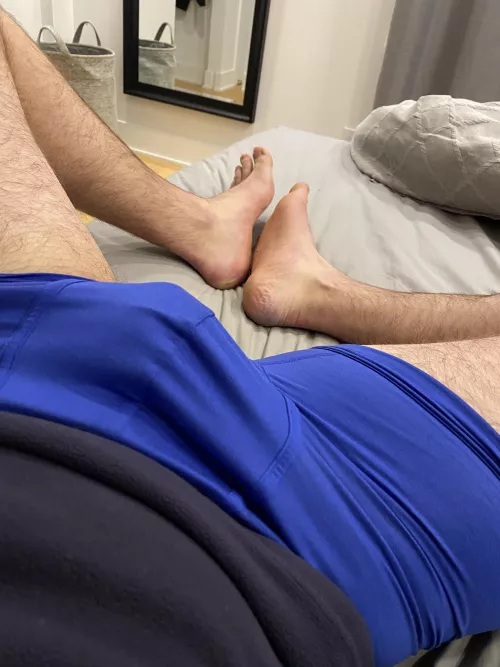 After hockey practice, nothing better than laying in bed with sweaty sexy feet! by adamtremblay