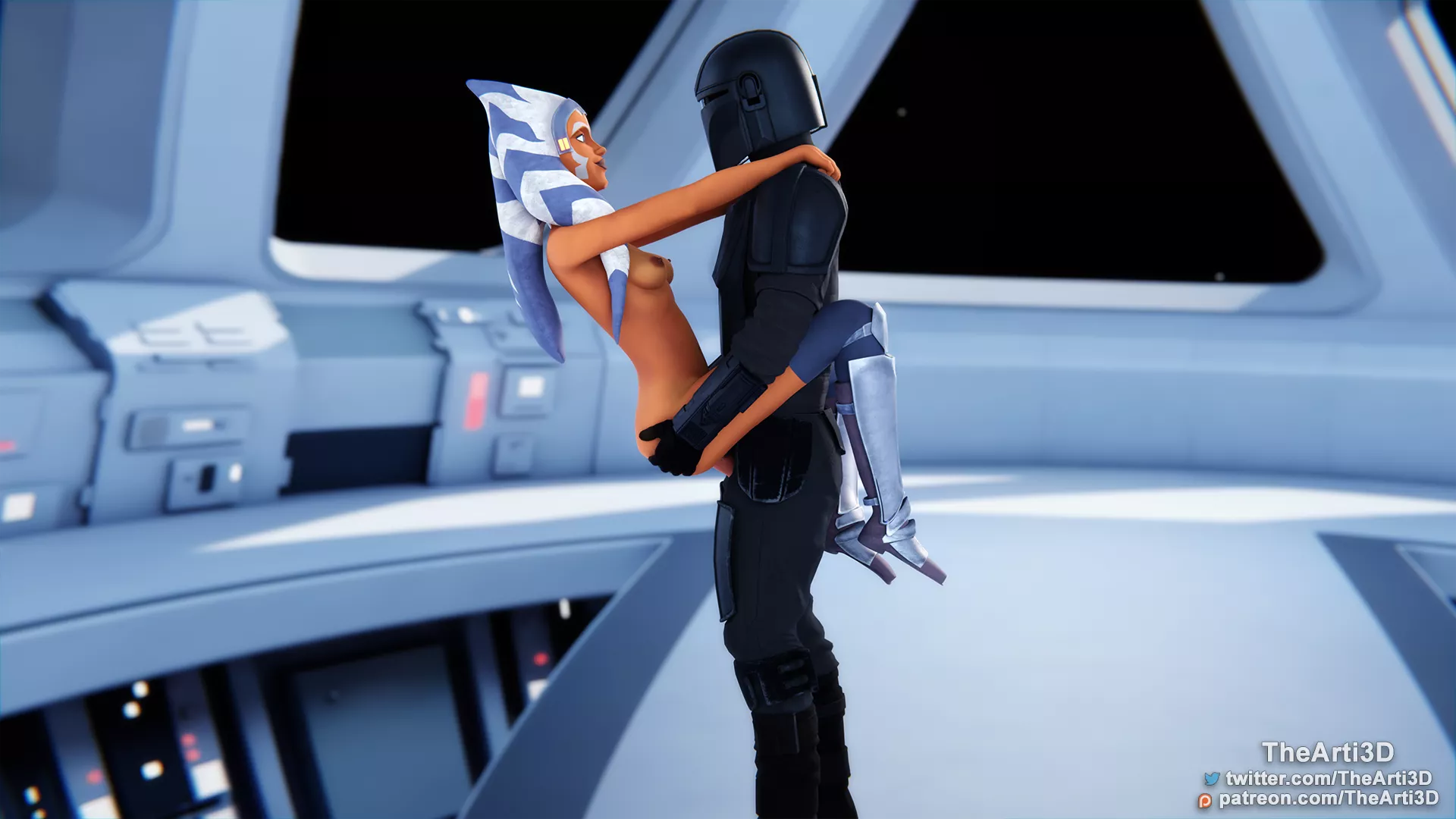 Ahsoka and OC (TheArti3D) posted by TheArti_3D