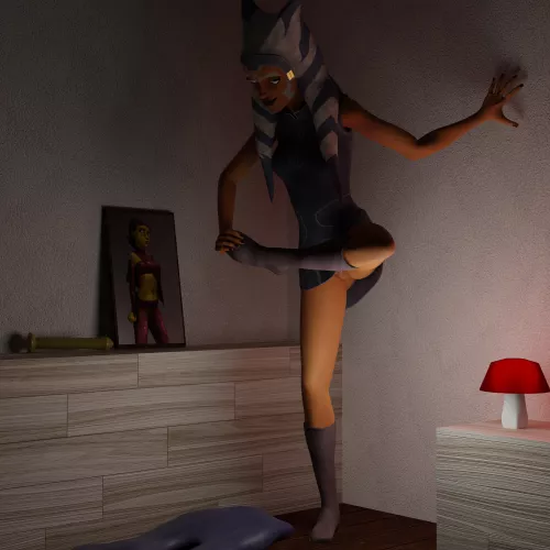 Ahsoka getting ready for bed (spoooof1) by spoooof1