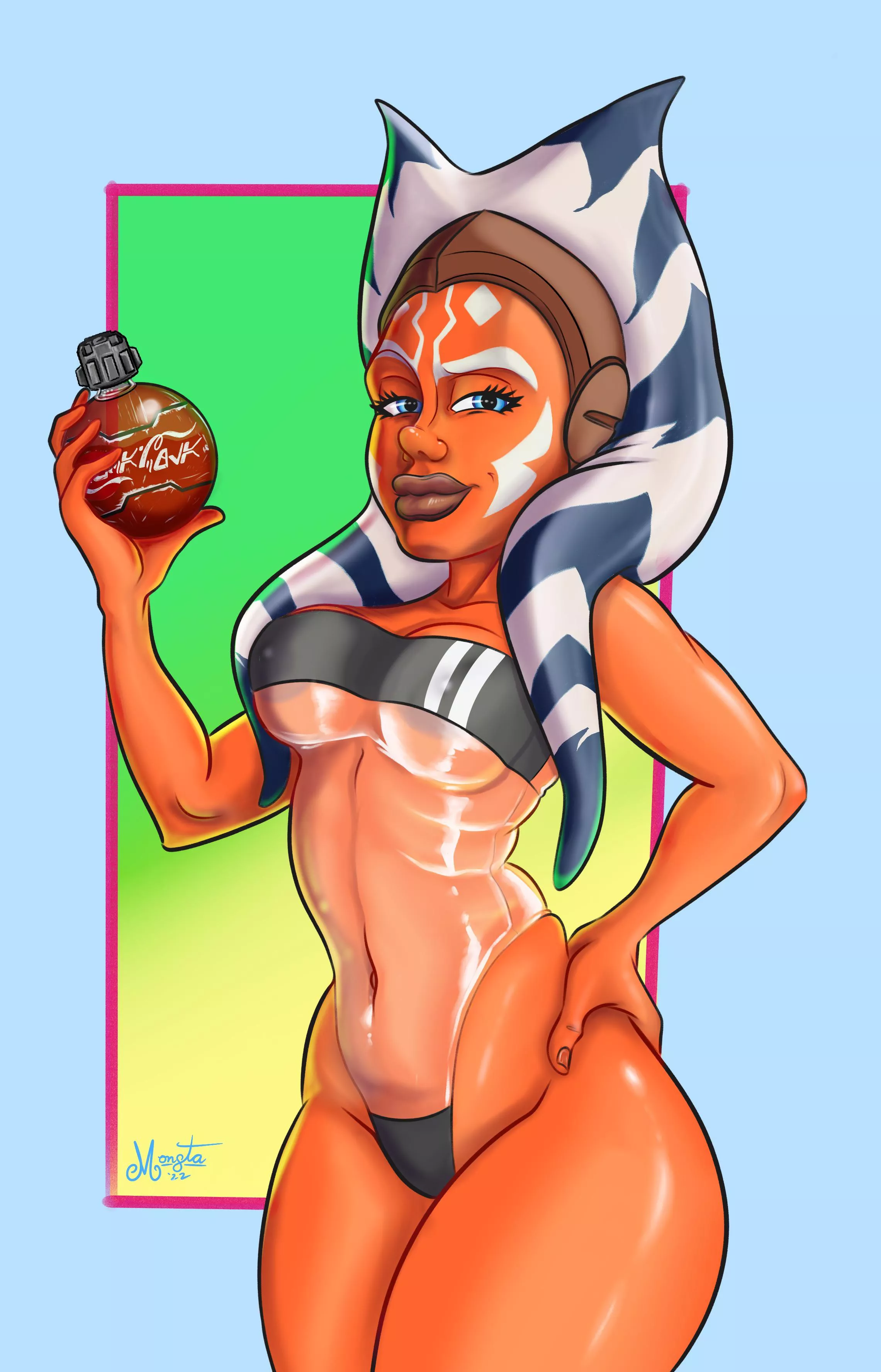 Ahsoka rocking the Gris Swimsuit (Monstawain) posted by MONSTAWAIN