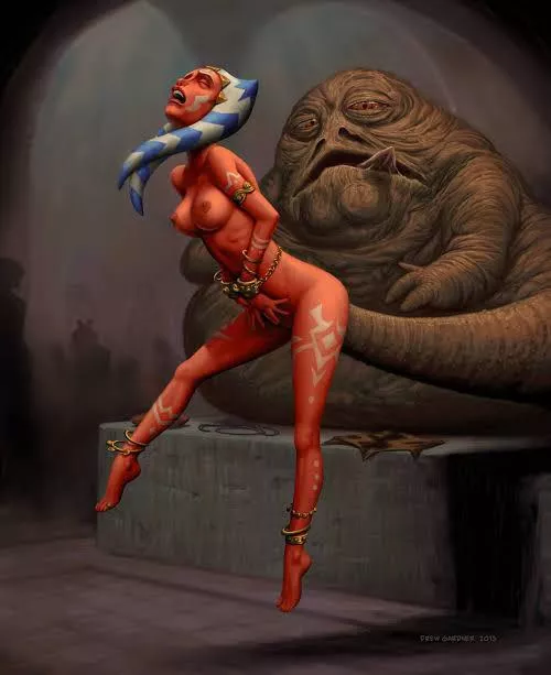 Ahsoka Tano getting dominated by Jabba.(Drew Gardner) Who’s down to recreate this as Ahsoka? by Creative_Tune_3461
