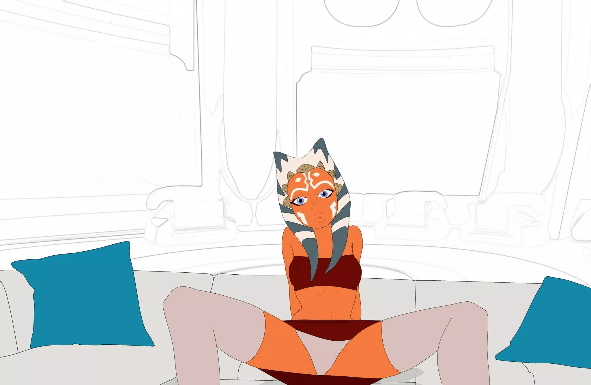 Ahsoka waiting for her interview with the Jedi council. [AlexSkullUterna] posted by AlexSkullUterna