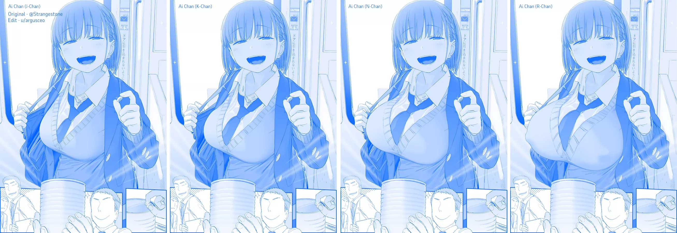 Ai Chan keeps losing buttons. (growth sequence) posted by argusceo