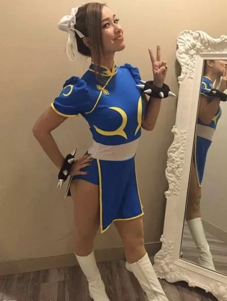 Aj Lee dressed as Chun Li! by Wijin00