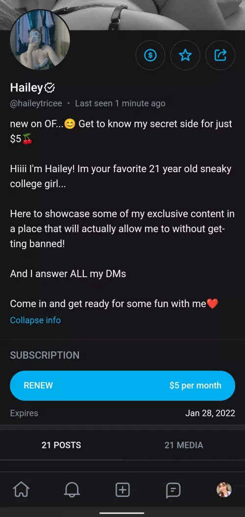 ALERT!! Do not subscribe to her OF. She scam people. by Secret-Author-6315