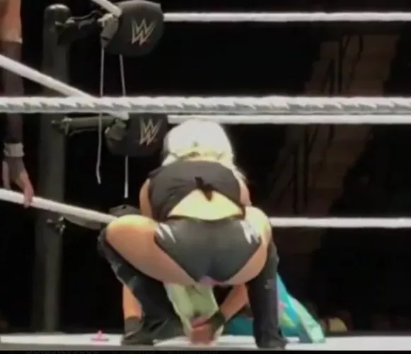 Alexa Bliss squatting with her biscuit booty! by Wijin00