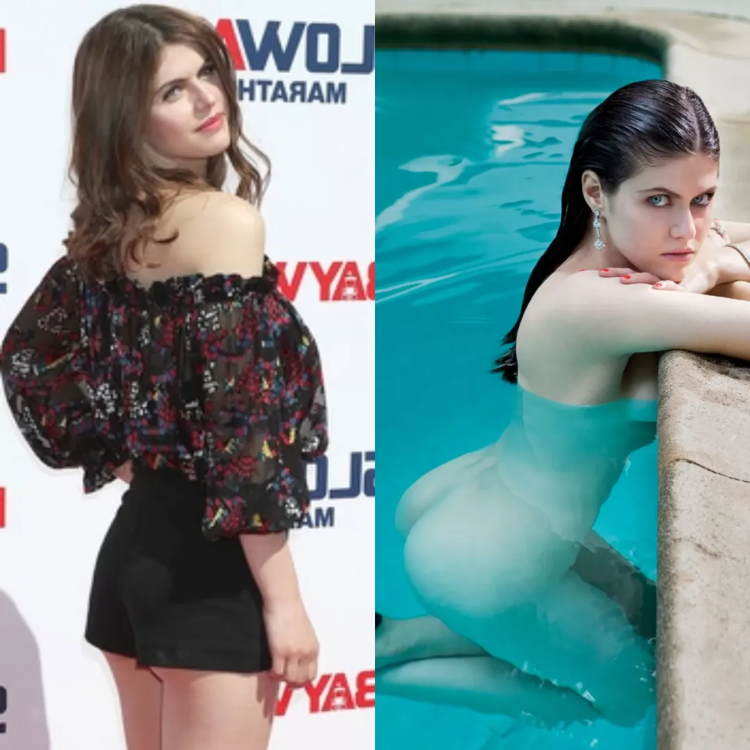 Alexandra Daddario on the red carpet, off in the pool posted by [deleted]
