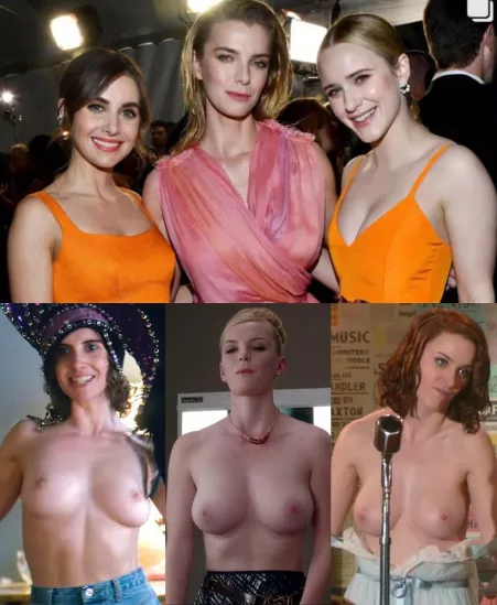 Alison Brie, Betty Gilpin and Rachel Brosnahan by cherryfly123