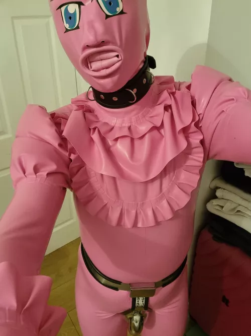 All clad in my pink rubber dollsuit ;) by jimbob0702
