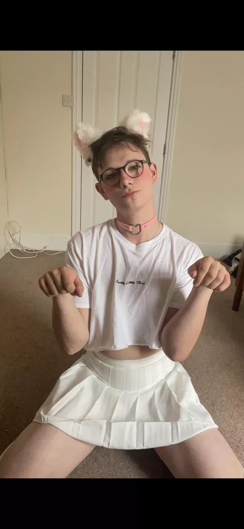 All in white doesn’t mean I’m innocent 😉 by An_English_Femboy