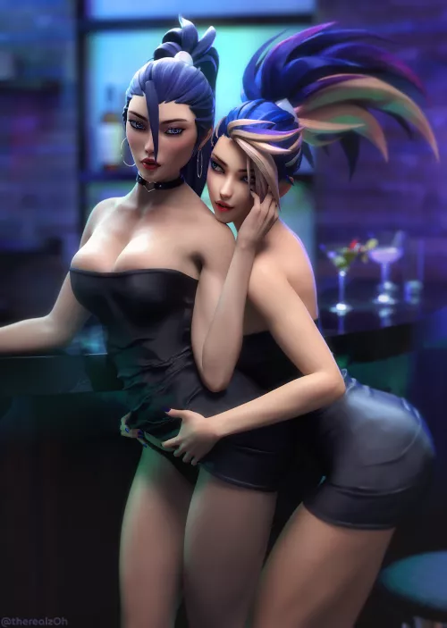 ALL OUT Akali and Kai'Sa enjoying their girls night (therealzOh) by MB__19