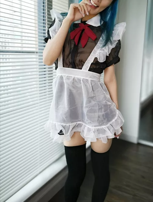 All-sheer is my favourite way to dress up as a little maid by MoodyRina