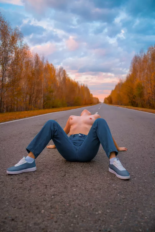 Almost caught on road😉 by NoKittyNoSweety