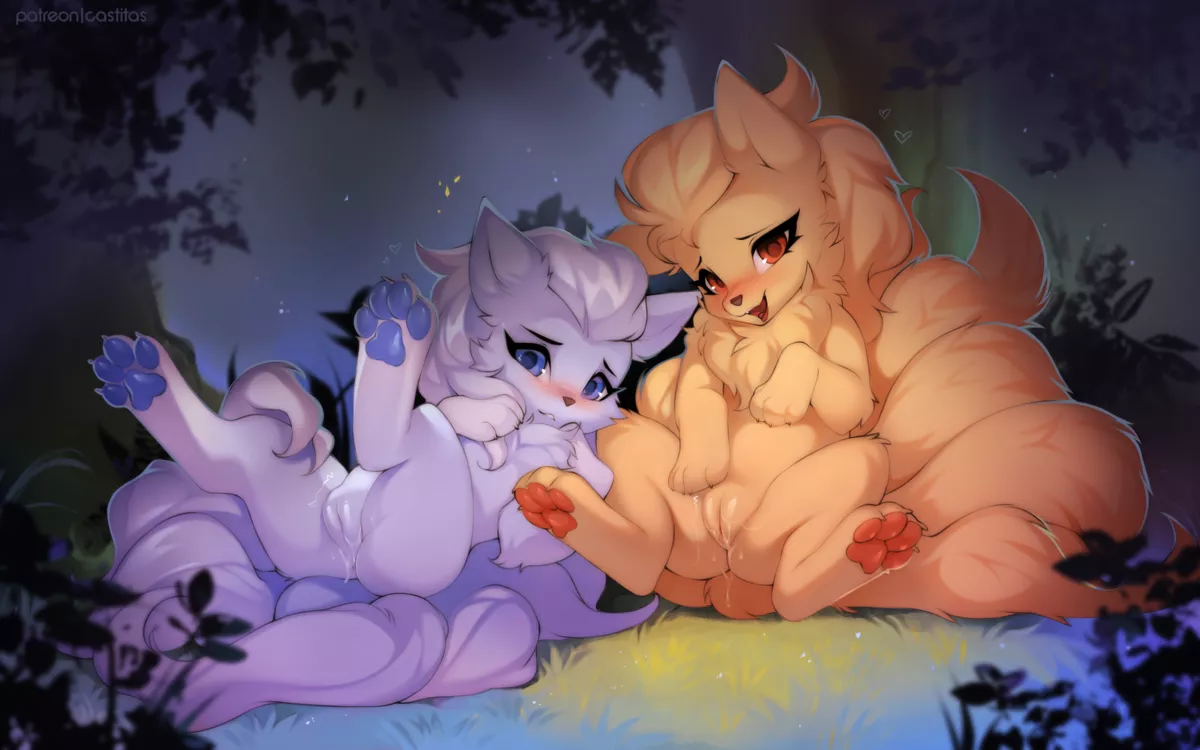 Alolan and Kanto Ninetales [FF] (Castitas) posted by OwO_Bot