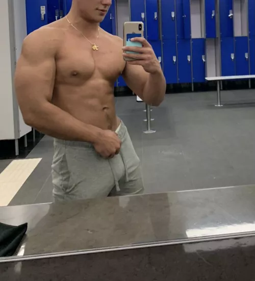 Alpha Greek in the locker room after a sweaty gym sesh (M18) by greekgod111