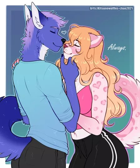 Always. Pic for my partner <3 (Art by myself, Kitsunewaffles-chan on FA) by PinkCatBoss