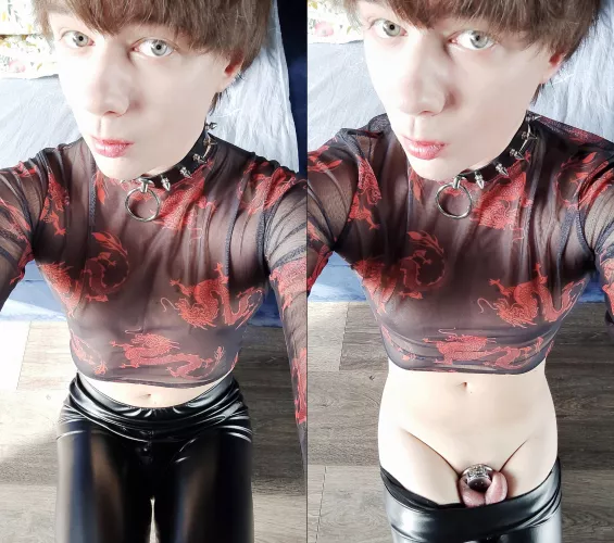 Am I cute when I smile?🥰 I look especially cute with microcell on my girly dick🔐👌 by Sasha_Foxyq