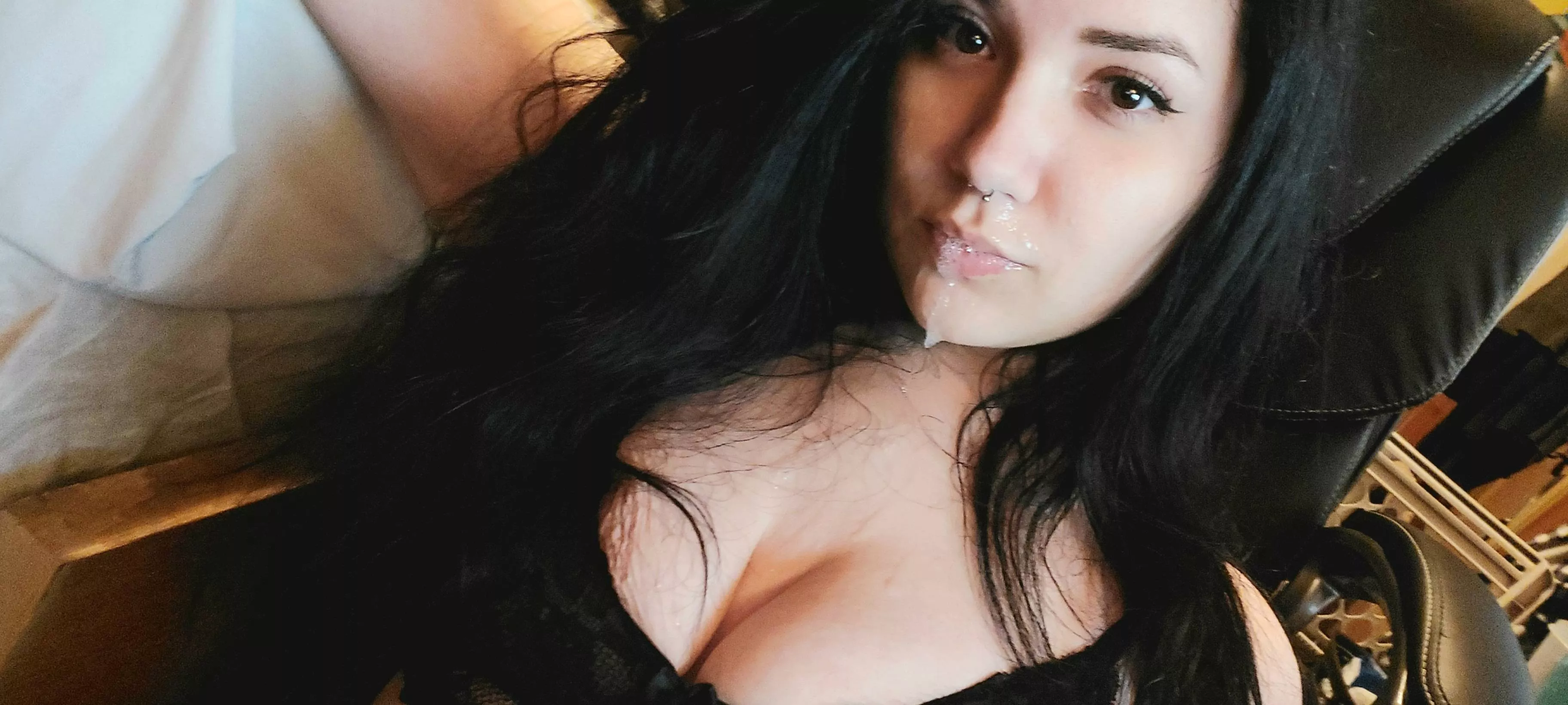 am I still cute with cum on my face? ;P posted by BrannigansBoobies