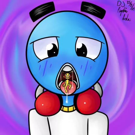 Am I the first person to draw Rhythm Heaven vore? Wouldn't be surprised, these two just tickle that part of me. by lederpina-throwaway