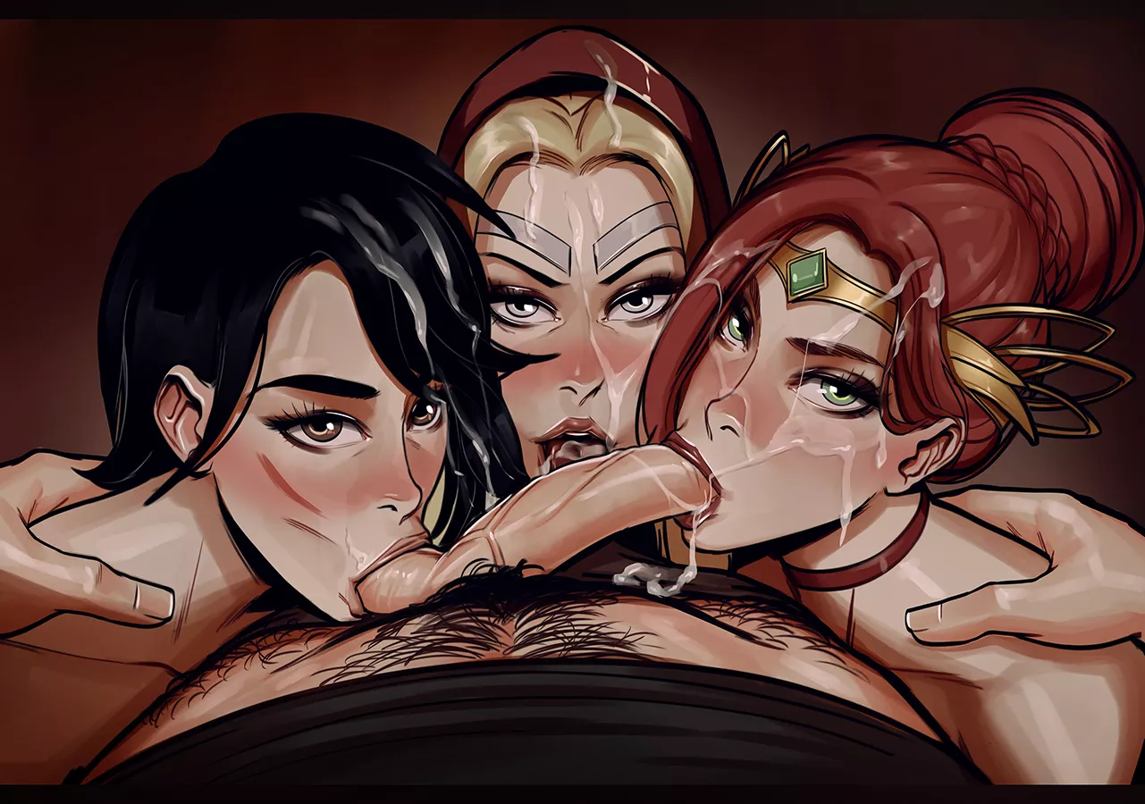 Amaya, Opeli, and Fareeda Blowjob (Cherry-Gig) [Dragon Prince] posted by FapAlbert