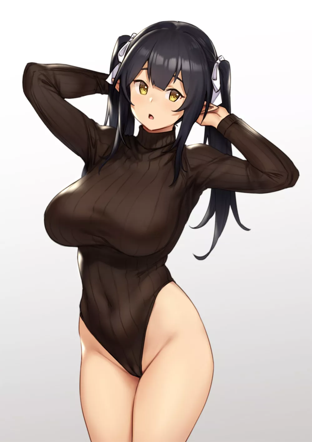 Amber Eyed Elf in a Turtleneck Leotard (Houtengeki) [Original] posted by sequence_string
