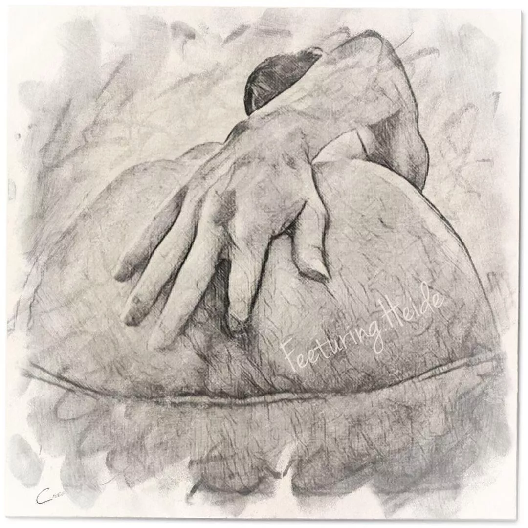 An artistic rendition of my gorgeous boy and submissive muse. ☺️ posted by FeeturingHeide