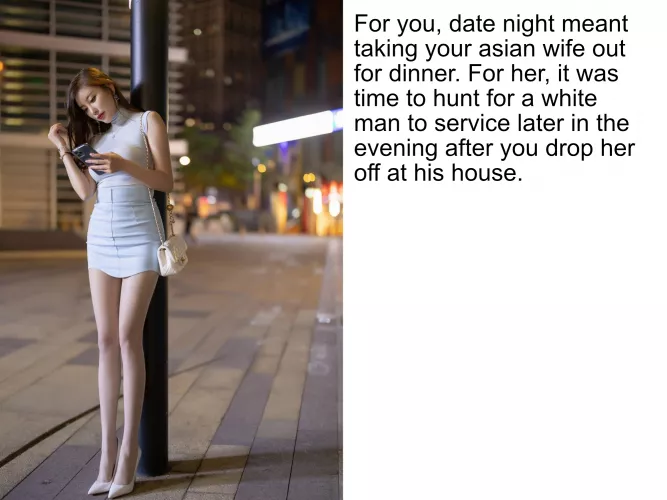 An Asian couple's date always ends up with her at the place of a BWC by missivemissive