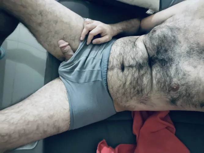 An interesting view on my hairy dad bod. by love4green20