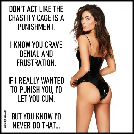 An orgasm would be the real punishment... by CageYourMan