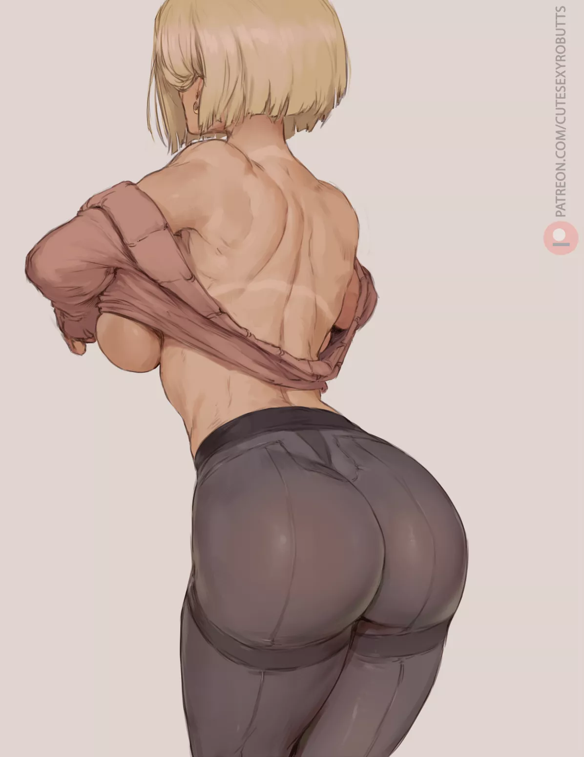 Android 18 from behind (cutesexyrobutts) [Dragon Ball] posted by protoshujin