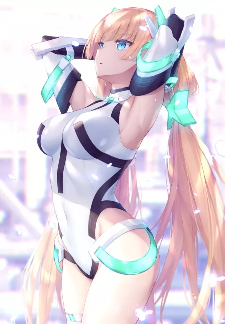 Angela Balzac New Day Stretch (Goribote) [Expelled from Paradise] by sequence_string