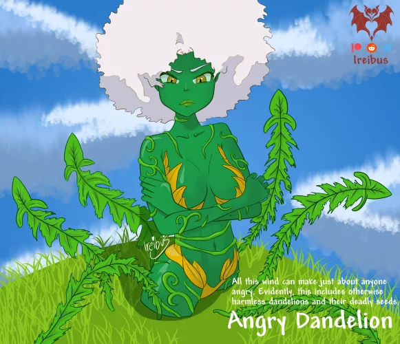 Angry Dandelion, from Terraria by Ireibus